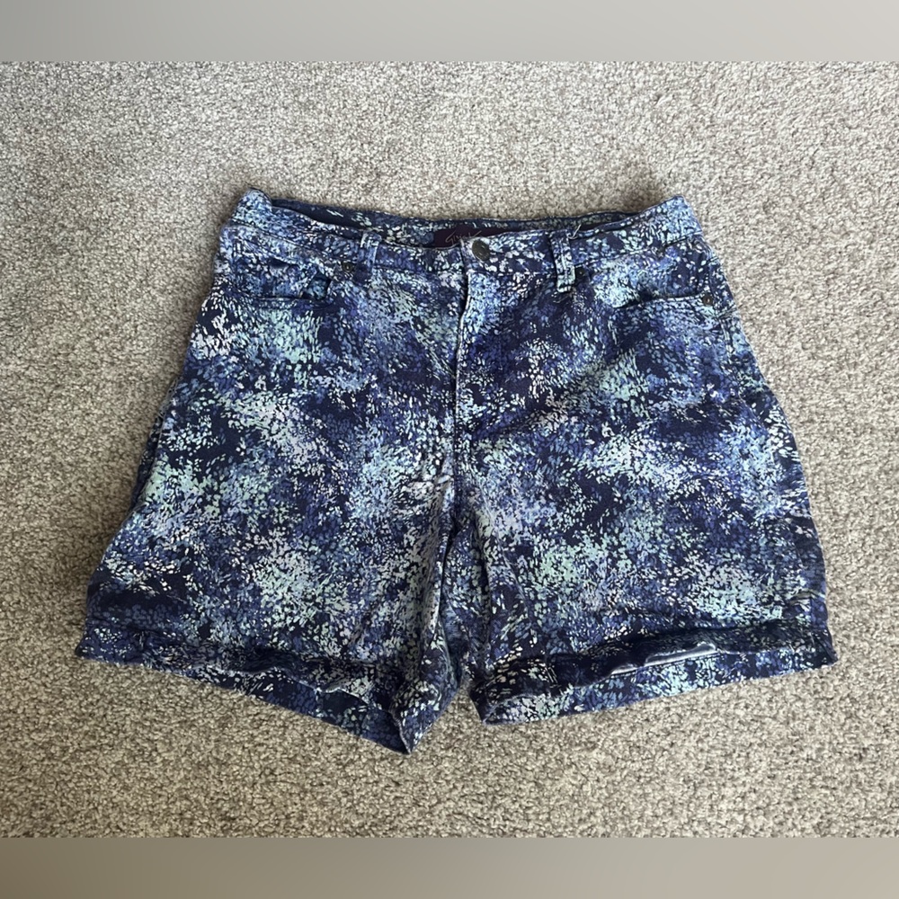 Gloria Vanderbilt Blue Patterned Women Shorts